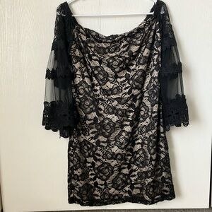 NWT VENUS short lace bell sleeve off the shoulder dress size XL